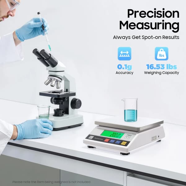 Præcisionsvægt, LCD-display, tarefunktion,HVID