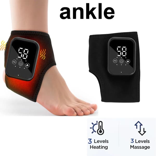 Fod Ankel Massager, Varme Terapi, Justerbar Massage Intensitet,1stk til ankel