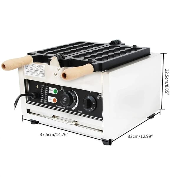 Vaffeljern, 1500 W, Non-Stick Belægning, Temperaturinterval 50 til 300 °C, Timerinterval 0 til 5 minutter, Rustfrit Stål