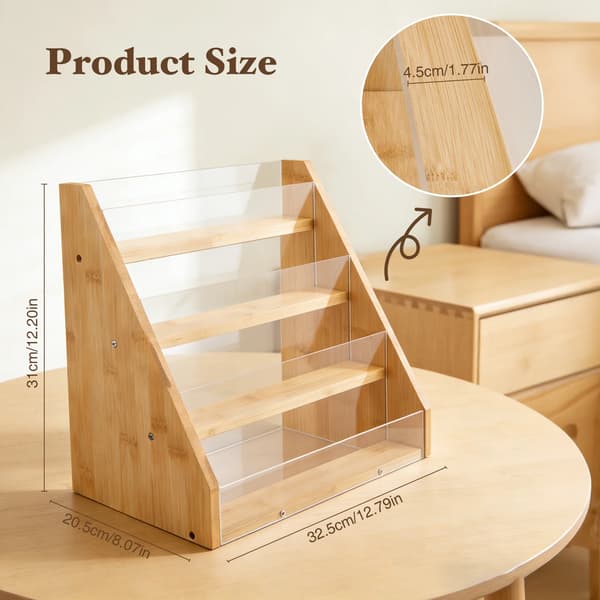 Kortdisplaystand, 4-lags design, nem montering,GUL