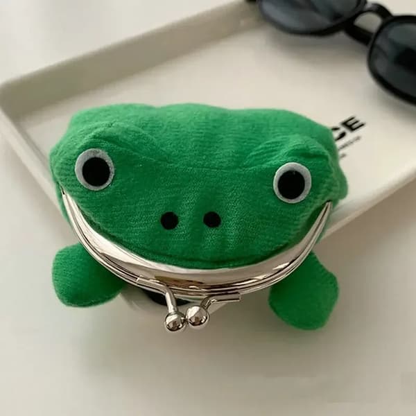 Myntväska, Söt Djurdesign, Mångsidig Mini Plånbok,grön