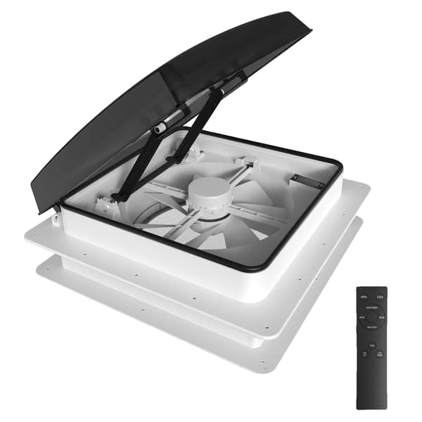 Loftventilator, Stille drift, Smart regnsensor,Sort-36Cm