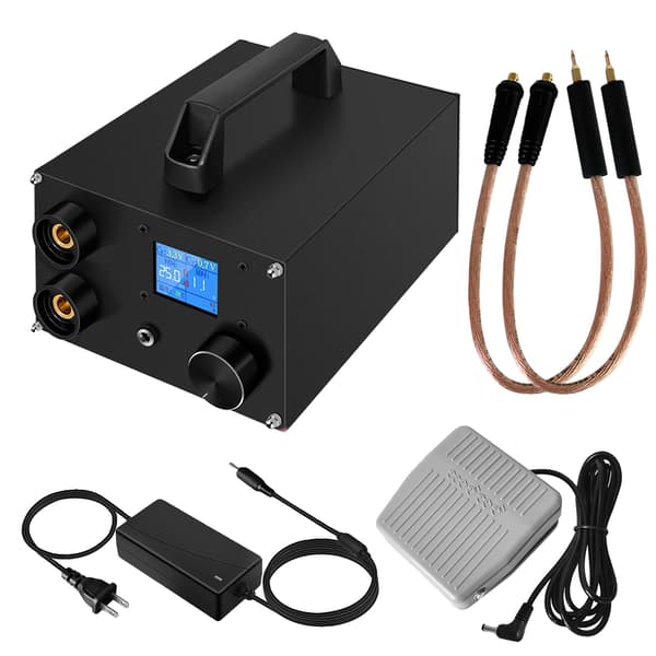 Punktsvets, 2100A Spetsström, Power Bank Kompatibel,Svart