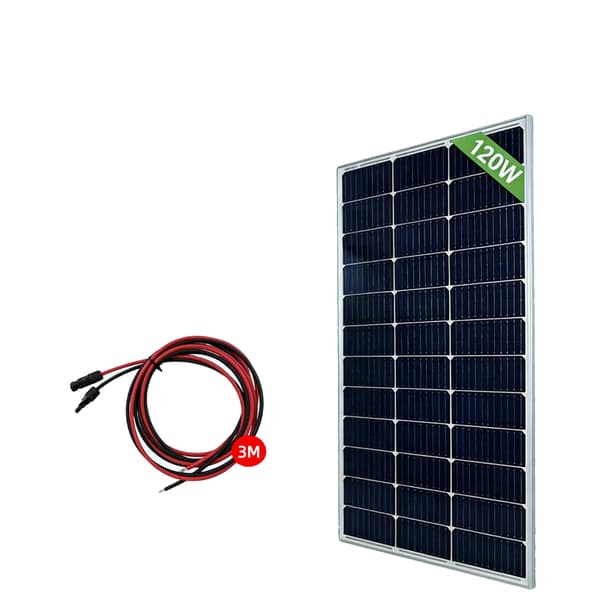 Solpanel, Hög Effektivitet, Hållbar Konstruktion,120w med 3M kabel