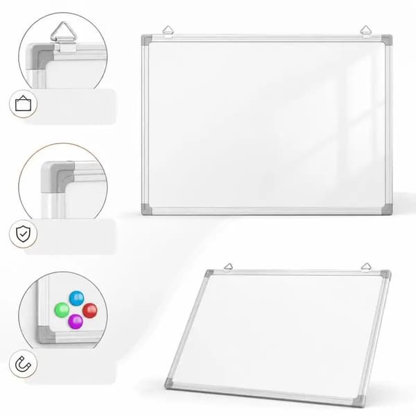 Magnetisk Whiteboard, Glat Skriveoverflade, Pladsbesparende Design,hær grøn