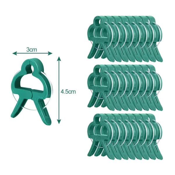 Växtklipp, hållbar plast, lätt att använda,80PCS, grön-d