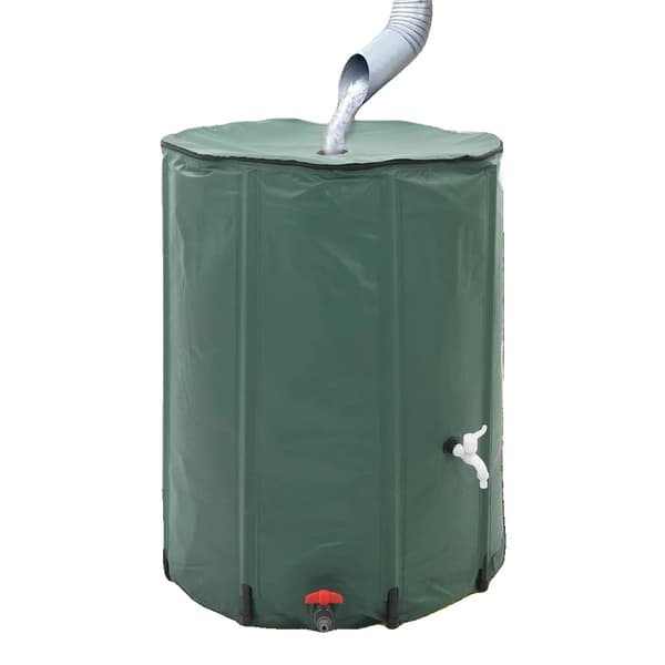 Regnvattenlagringstank, Fällbar, 250 Liters Kapacitet,armégrön