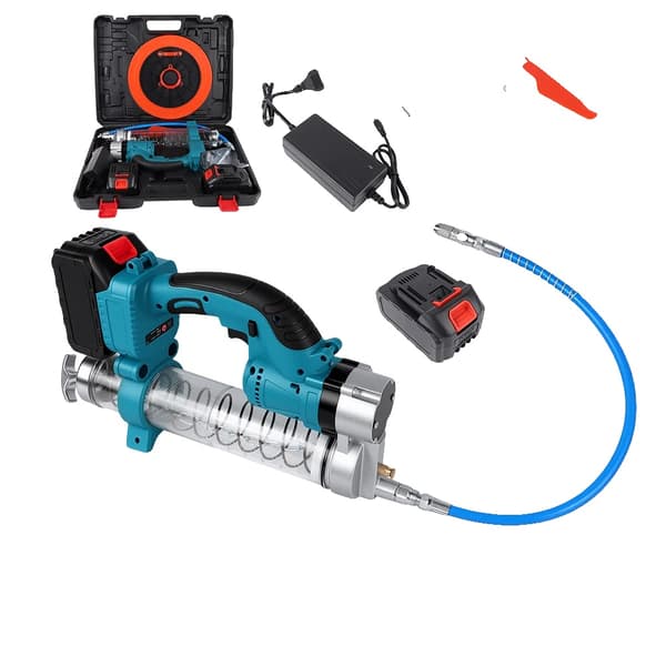 Elektrisk fedtpistol, trådløs, højtryk,2 batteri