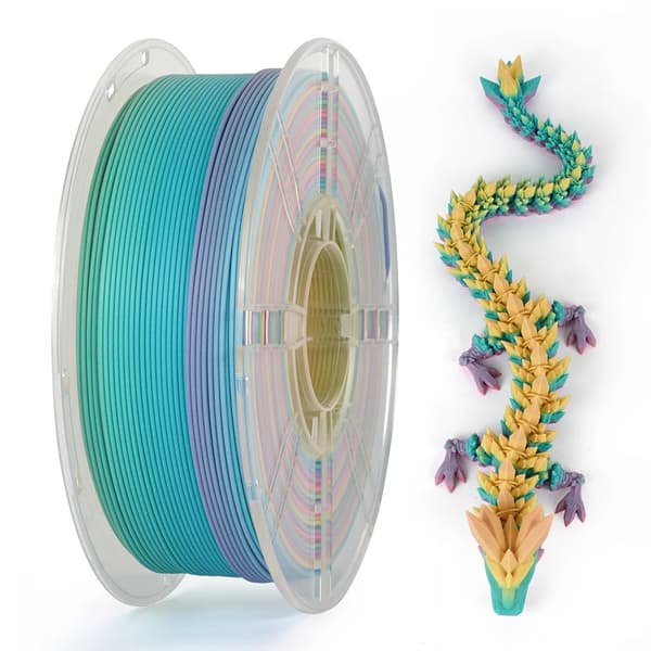 3D-printer filament, 1,75 mm diameter, blank finish,1kg Mat Rainbow
