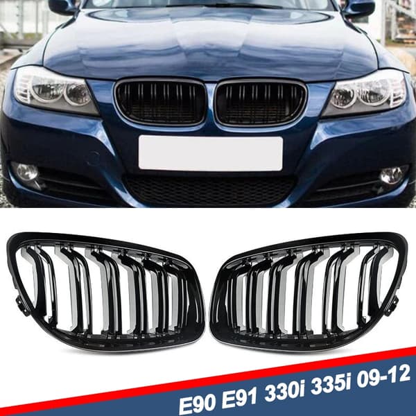 Front Nyrerist, Holdbart ABS Materiale, Perfekt Pasform til Luksus Sedan E90 E91,Glansende Sort