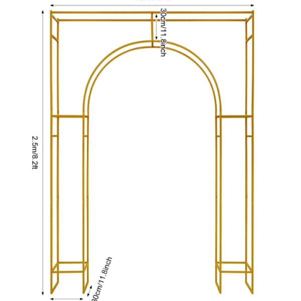 Bröllopsbågsställ, Robust Konstruktion, Elegant Design, Guld