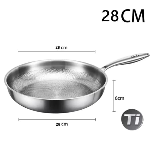 Stegepande, Titaniumlegering, Non-Stick Design,28CM