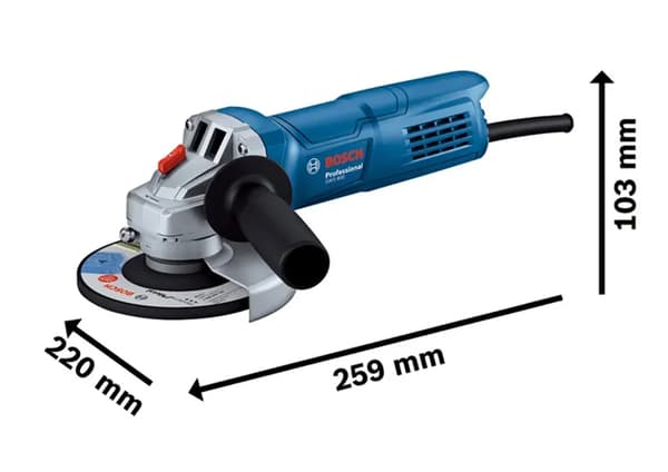 Vinkelsliber, Kraftfuld Motor, Ergonomisk Design,Blå