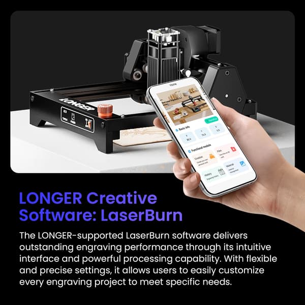 Lasergravyr, 5.5W Effekt, Kompakt Design,EU