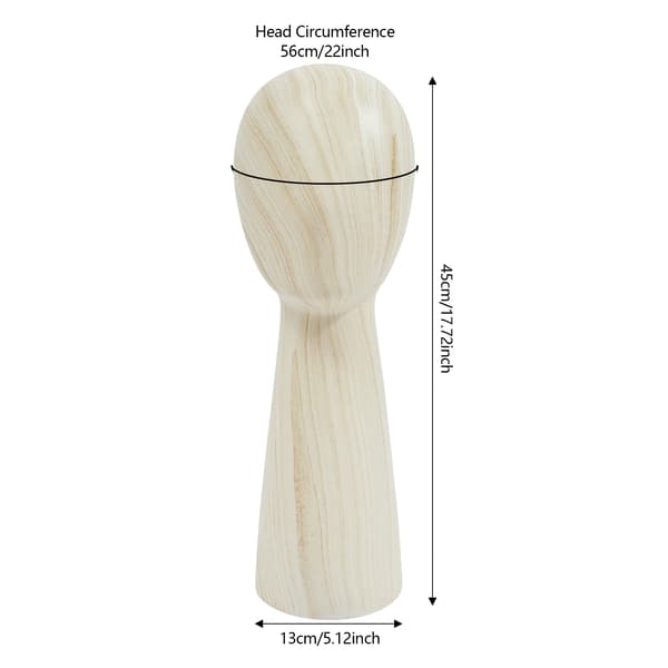 Display Stativ, Menneskelignende Hoveddesign, Holdbart Materiale,Beige