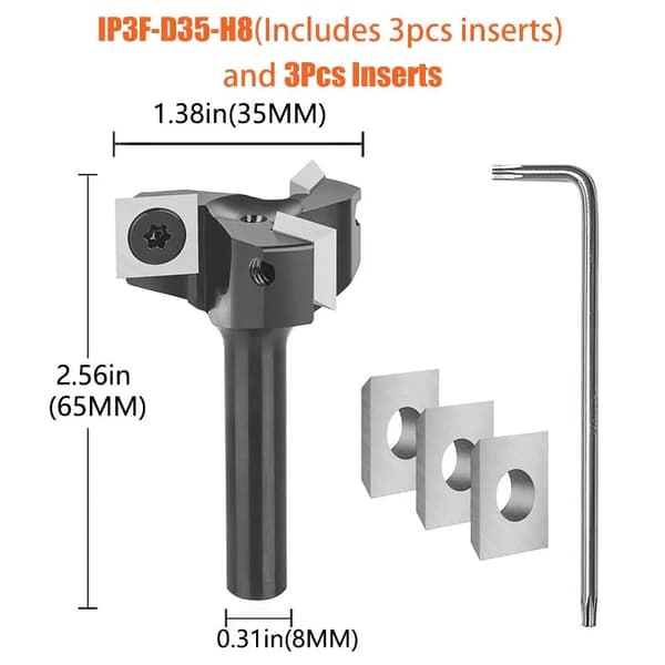 Ansigtfræser, Præcisionsskæring, Holdbart Materiale,IP3F-35-D8-3CI