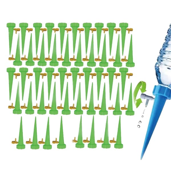 Droppbevattningssystem, Automatisk Vattning, Justerbar Flöde,48PCS-Grön