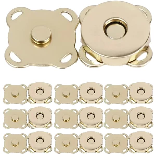 Magnetiska tryckknappar, hållbart metall, enkel installation,Guld - 18mm, 50Set-d