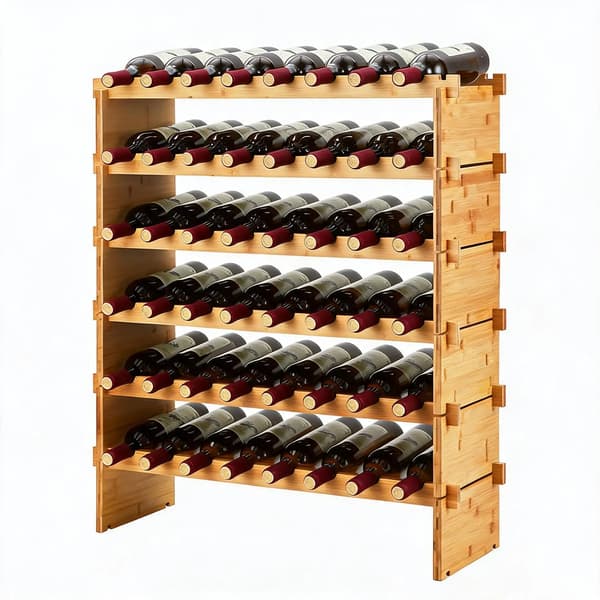 Vinkøler, Plads til op til 72 flasker, Multi-niveau design,76x26x76 cm