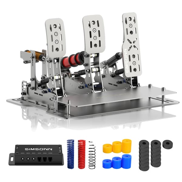 Sim Racing Simulator Pedaler, PC Kompatibilitet, USB 3.0 Forbindelse,Plus X Sliver 3-3-1