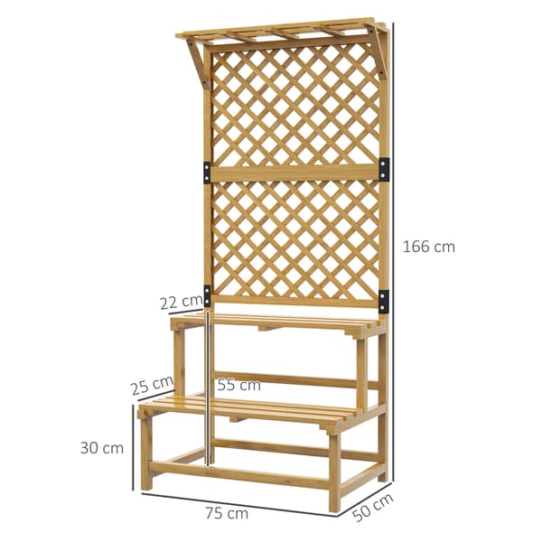 Växtställ, Flerlagrig Design, Klätterväxtstöd, Kaki