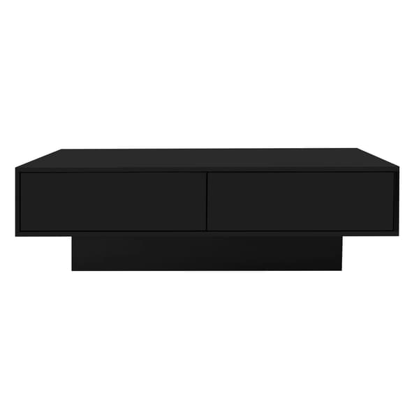Kaffebord, Modern Design, Integrerad LED-belysning,svart