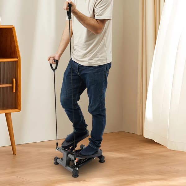 Twist Stepper, LCD Skærm, Modstandsbånd,sort