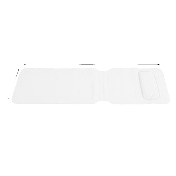 Badmåtte, Ergonomisk Pude, Sugekopper,HVID
