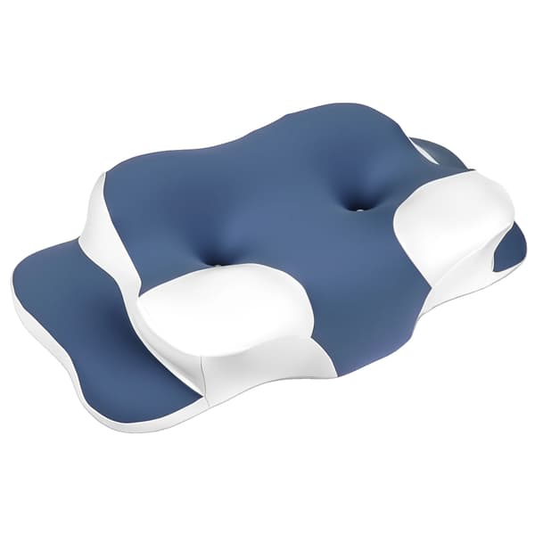 Nackkudde, Ergonomisk Design, Andningsbart Fodral,Blå