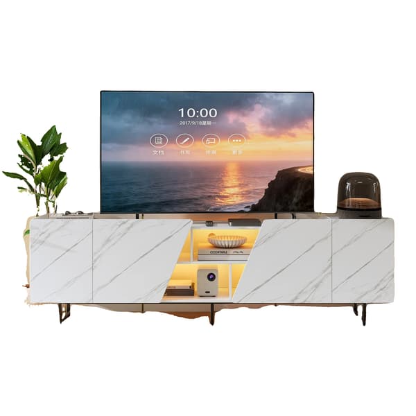 TV-bänk, Modern Design, Gott om Förvaring,VIT