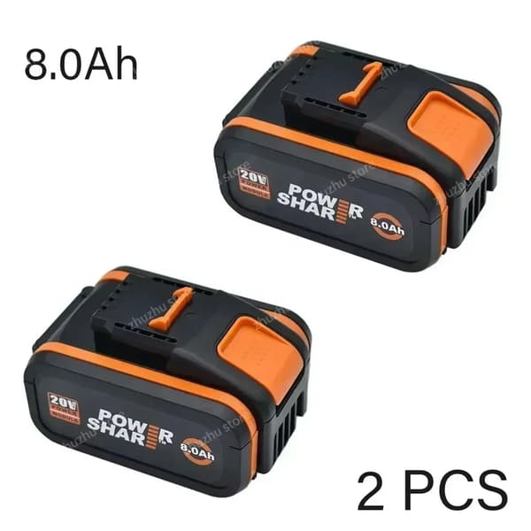 Batteri, 20V, 6000mAh kapacitet,Worx 8AhX2