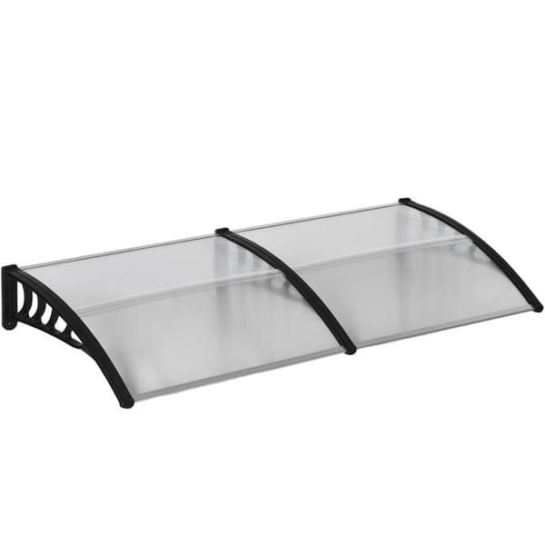 Dørmarkise, UV-beskyttelse, Nem montering,Gennemsigtig - Aluminium