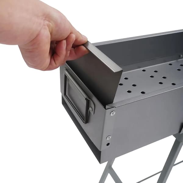 Grill, Bærbar Design, Justerbar Luftdør,Sølv