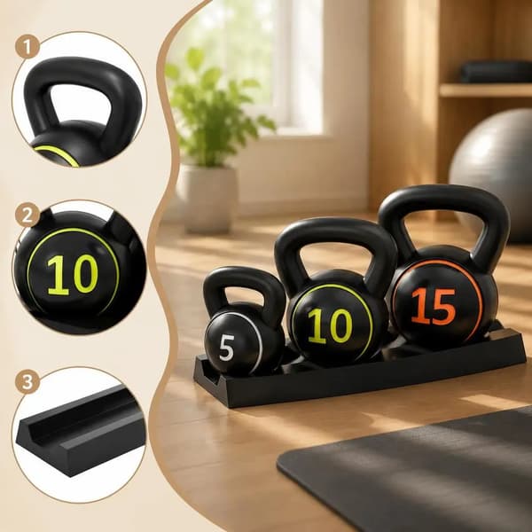 Kettlebells, Mångsidigt Viktset, Halkfri Beläggning,T1003 01 08740