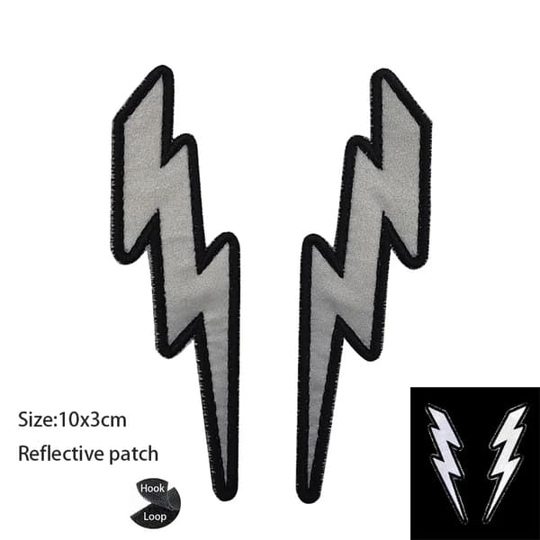 Broderad patch, anpassningsbar, lysande funktion,Reflekterande patch  1