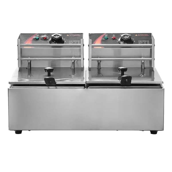 Elektrisk Fritös, 24L Kapacitet, Dubbel Korg Design, Silver