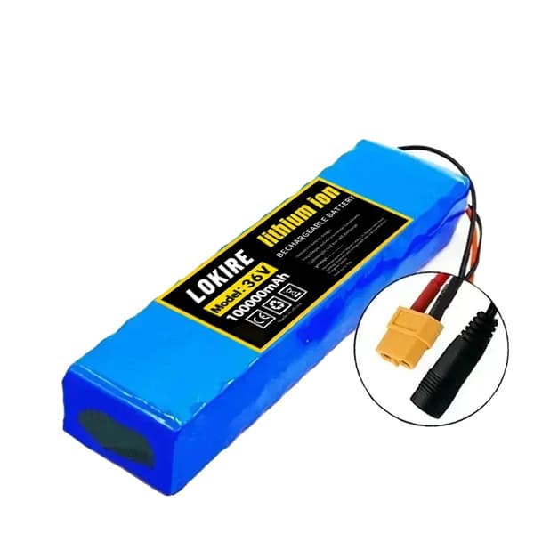 Elfordonsbatteri, 100000mAh kapacitet, 36V litiumjon,XT60-DC