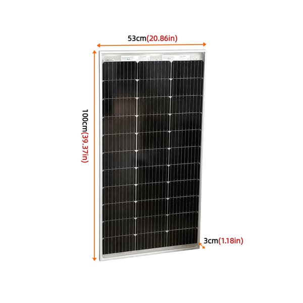 Solpanel, 200W Dobbelt-Sidet, Høj Effektivitet,TM100W  2PCS