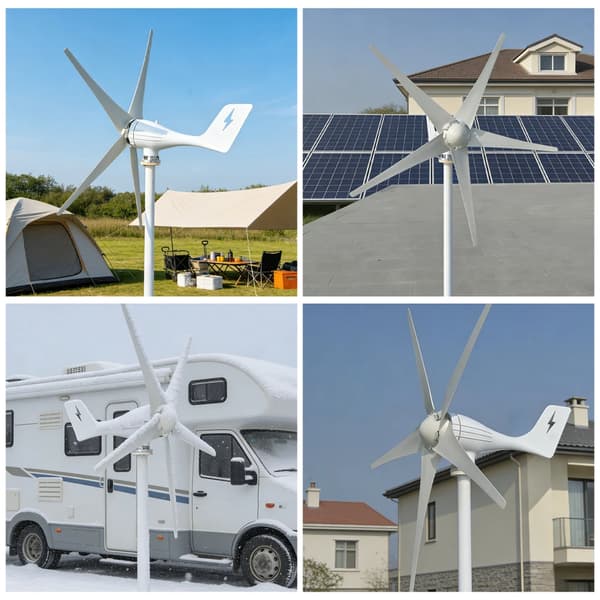 Vindmølle, Effektiv Energi Generering, Holdbar Konstruktion,3000W-a, 48V, off-grid system 2-a