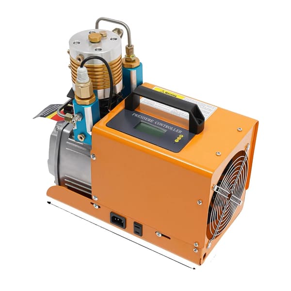 Højtryksluftkompressor, 220V, Automatisk Nedlukning,Orange/Sort