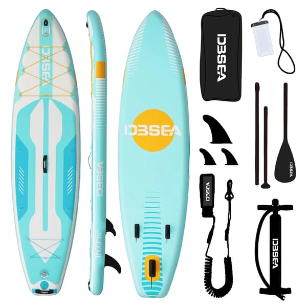 Oppustelig Paddle Board, Komplet Sæt, Holdbart Design,HIMMELBLÅ