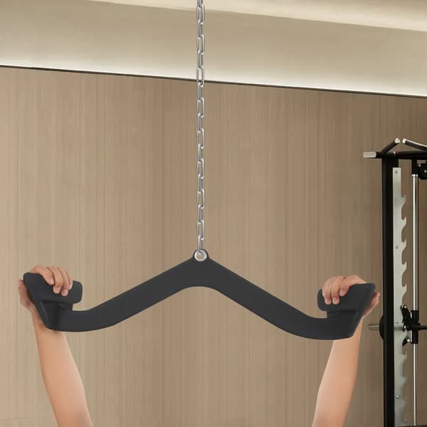 Lat Pulldown Bar Fästen, Tungt Byggd, Flera Grepp,svart