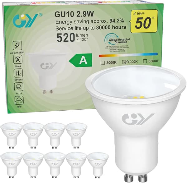 LED-lamppu, 520 lumenia, energiatehokas,Luonnonvalo