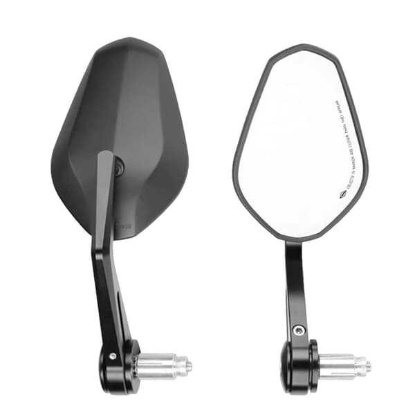 Motorcykel Side Spejl, 360° Justerbart, Holdbart Aluminium,Kvadrat