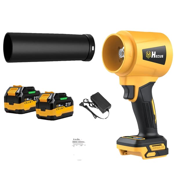 Fläkt, Borstlös Motor, Hög Luftflöde, 2 Batteri, 100V-240V EU Kontakt