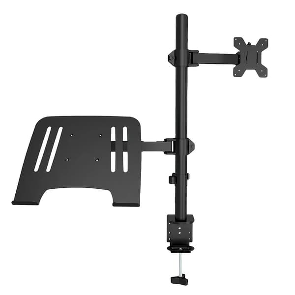 Monitorstativ, Ergonomisk Design, Justerbar Højde,Sort