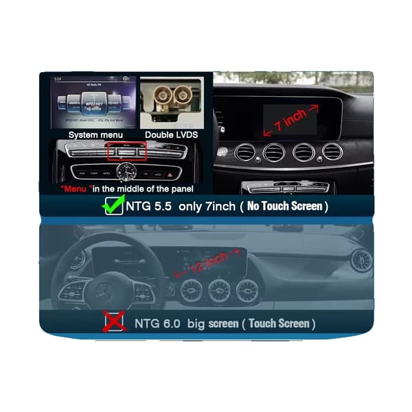Bilmodul, Stöder CarPlay och Android Auto, GPS-navigering,FÖR NTG5.5 Mercedes W213