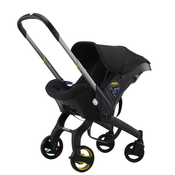 Babysvøb, Klapvogn, Kompakt Foldbart Design, Multi-Vinkel Lænefunktion,Sort