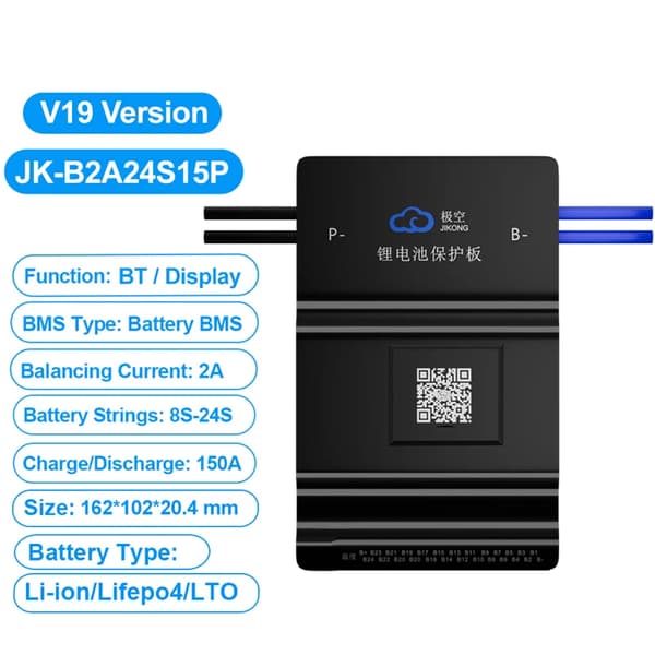 Batteristyringssystem, Aktiv Balancering, Bluetooth-forbindelse,JK-B2A24S15P
