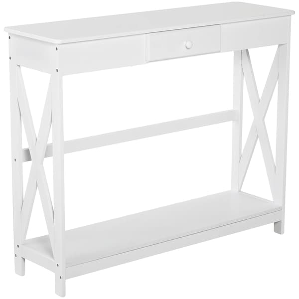 Konsolbord, Elegant Design, Effektiv Opbevaring,HVID